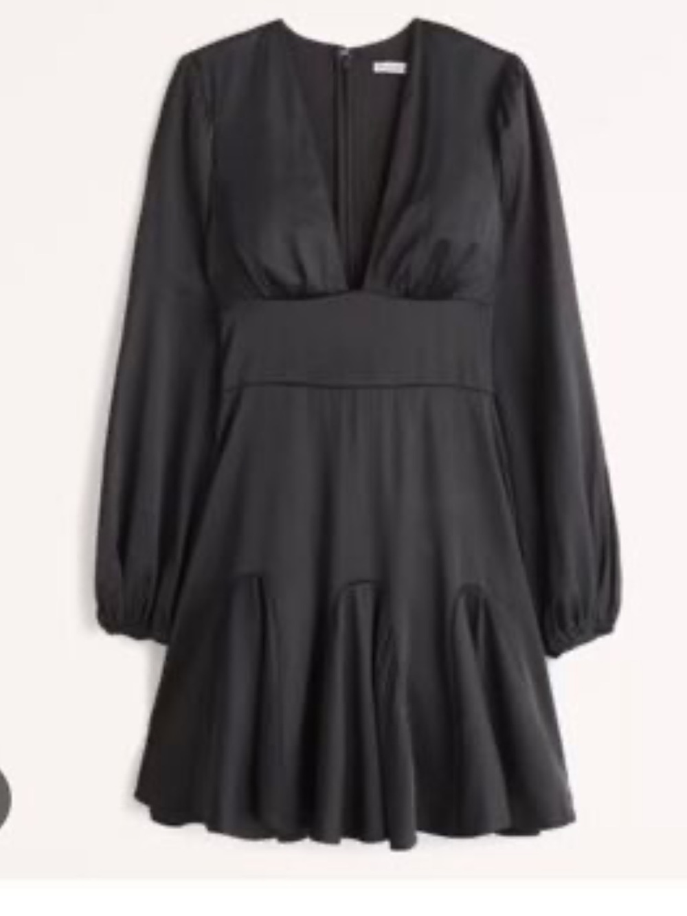 Abercrombie v-neck satin long sleeve mini dress size large